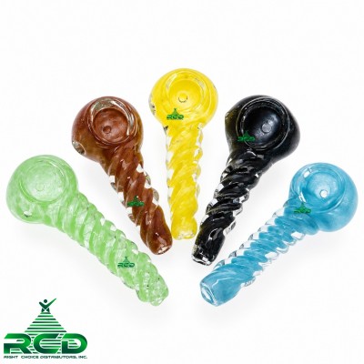 GLASS PIPE ASST. COLOR TWIST 5CT/ PACK - HP09
